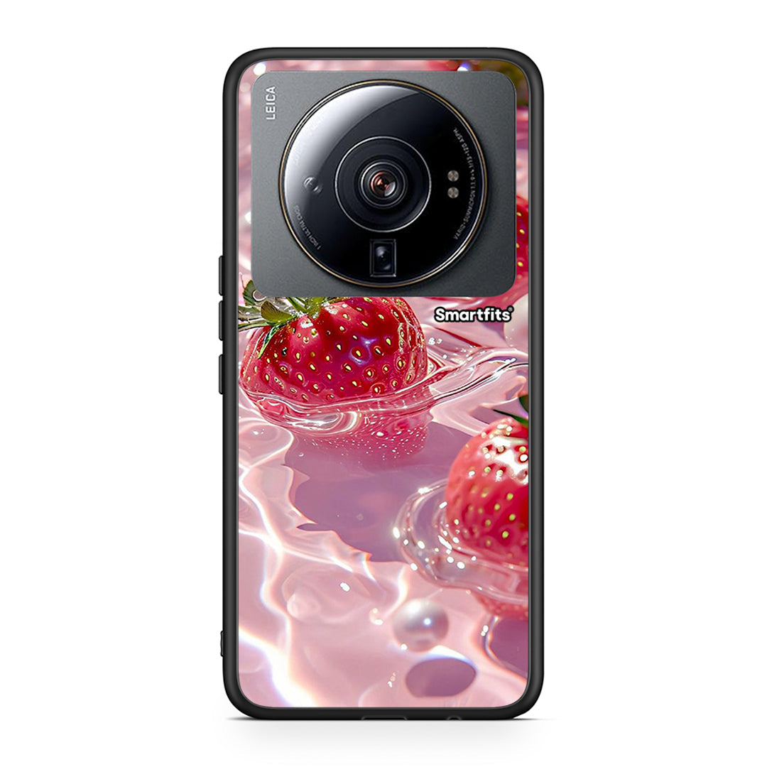 Xiaomi 12S Ultra Juicy Strawberries θήκη από τη Smartfits με σχέδιο στο πίσω μέρος και μαύρο περίβλημα | Smartphone case with colorful back and black bezels by Smartfits