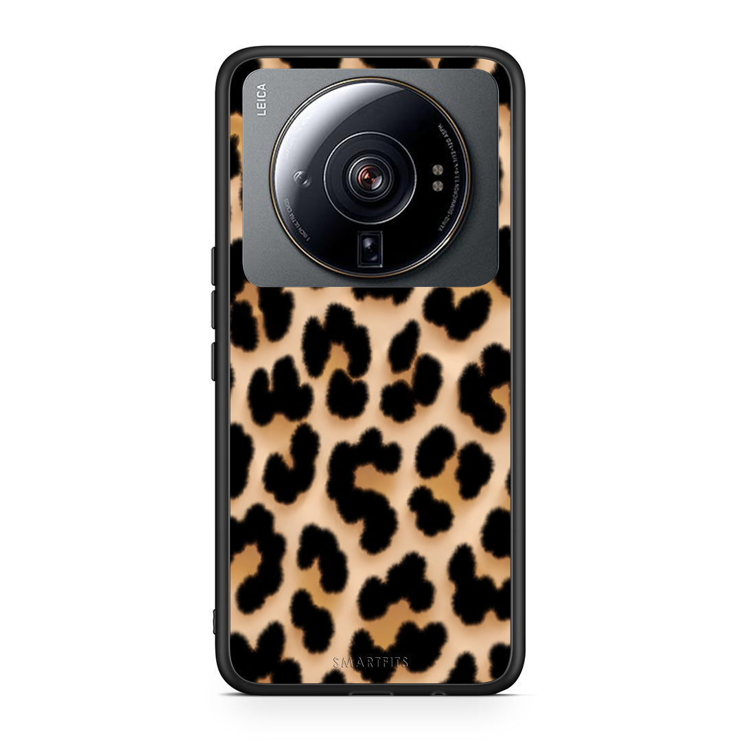 Θήκη Xiaomi 12S Ultra Leopard Print Tan Large από τη Smartfits με σχέδιο στο πίσω μέρος και μαύρο περίβλημα | Xiaomi 12S Ultra Leopard Print Tan Large case with colorful back and black bezels