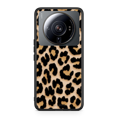 Θήκη Xiaomi 12S Ultra Leopard Print Tan Small από τη Smartfits με σχέδιο στο πίσω μέρος και μαύρο περίβλημα | Xiaomi 12S Ultra Leopard Print Tan Small case with colorful back and black bezels