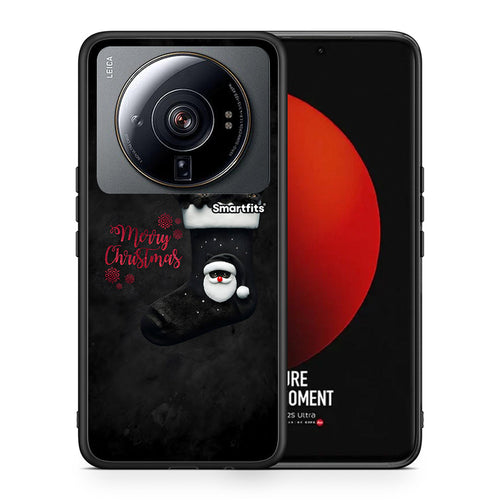 Θήκη Xiaomi 12S Ultra Merry Cat Christmas από τη Smartfits με σχέδιο στο πίσω μέρος και μαύρο περίβλημα | Xiaomi 12S Ultra Merry Cat Christmas case with colorful back and black bezels