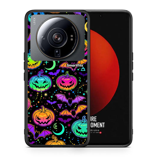 Θήκη Xiaomi 12S Ultra Neon Halloween από τη Smartfits με σχέδιο στο πίσω μέρος και μαύρο περίβλημα | Xiaomi 12S Ultra Neon Halloween case with colorful back and black bezels