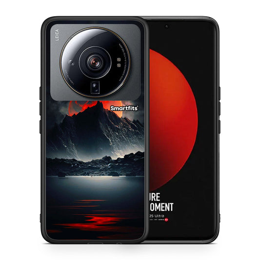 Θήκη Xiaomi 12S Ultra Red Full Moon από τη Smartfits με σχέδιο στο πίσω μέρος και μαύρο περίβλημα | Xiaomi 12S Ultra Red Full Moon case with colorful back and black bezels