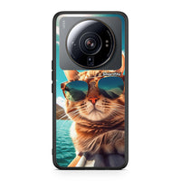 Thumbnail for Xiaomi 12S Ultra Summer Cat θήκη από τη Smartfits με σχέδιο στο πίσω μέρος και μαύρο περίβλημα | Smartphone case with colorful back and black bezels by Smartfits