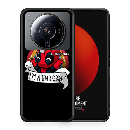 Θήκη Xiaomi 12S Ultra Unicorn Deadpool από τη Smartfits με σχέδιο στο πίσω μέρος και μαύρο περίβλημα | Xiaomi 12S Ultra Unicorn Deadpool case with colorful back and black bezels
