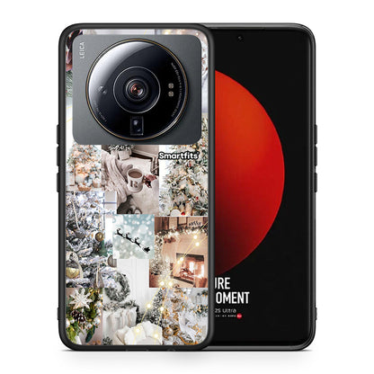 Θήκη Xiaomi 12S Ultra White Christmas από τη Smartfits με σχέδιο στο πίσω μέρος και μαύρο περίβλημα | Xiaomi 12S Ultra White Christmas case with colorful back and black bezels