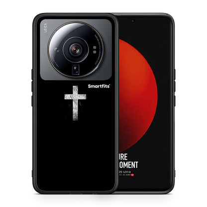 Θήκη Xiaomi 12S Ultra White Cross από τη Smartfits με σχέδιο στο πίσω μέρος και μαύρο περίβλημα | Xiaomi 12S Ultra White Cross case with colorful back and black bezels