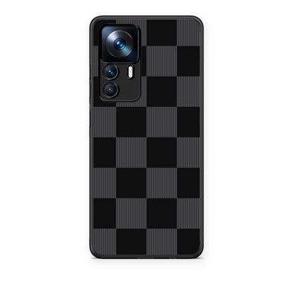 Θήκη Xiaomi 12T / K50 Ultra Black and Charcoal Striped Checks από τη Smartfits με σχέδιο στο πίσω μέρος και μαύρο περίβλημα | Xiaomi 12T / K50 Ultra Black and Charcoal Striped Checks case with colorful back and black bezels