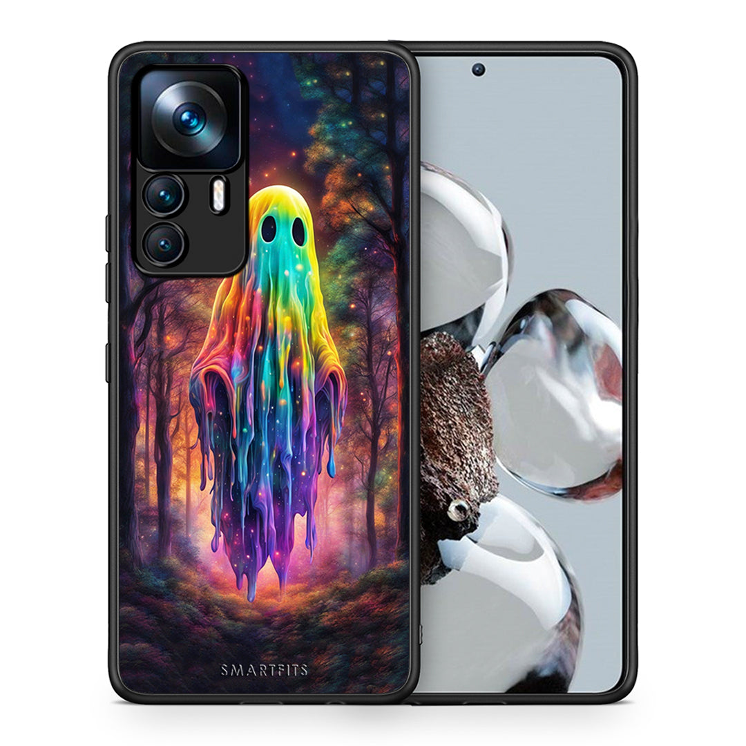Θήκη Xiaomi 12T / K50 Ultra Halloween Ghost από τη Smartfits με σχέδιο στο πίσω μέρος και μαύρο περίβλημα | Xiaomi 12T / K50 Ultra Halloween Ghost case with colorful back and black bezels