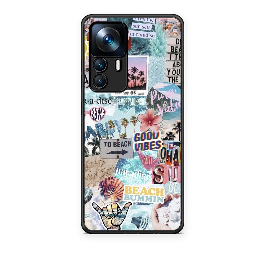 Θήκη Xiaomi 12T / K50 Ultra Summer Vibes από τη Smartfits με σχέδιο στο πίσω μέρος και μαύρο περίβλημα | Xiaomi 12T / K50 Ultra Summer Vibes case with colorful back and black bezels