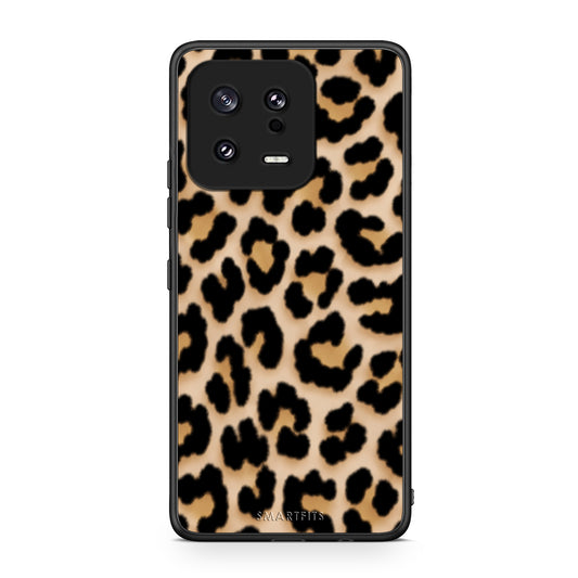 Θήκη Xiaomi 13 Leopard Print Tan Small από τη Smartfits με σχέδιο στο πίσω μέρος και μαύρο περίβλημα | Xiaomi 13 Leopard Print Tan Small case with colorful back and black bezels