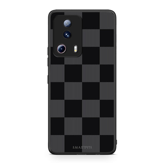 Θήκη Xiaomi 13 Lite 5G Black and Charcoal Striped Checks από τη Smartfits με σχέδιο στο πίσω μέρος και μαύρο περίβλημα | Xiaomi 13 Lite 5G Black and Charcoal Striped Checks case with colorful back and black bezels