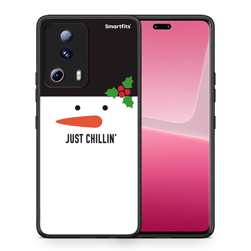 Θήκη Xiaomi 13 Lite 5G Christmas Chillin από τη Smartfits με σχέδιο στο πίσω μέρος και μαύρο περίβλημα | Xiaomi 13 Lite 5G Christmas Chillin Case with Colorful Back and Black Bezels