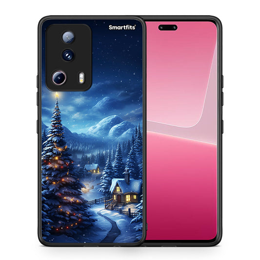 Θήκη Xiaomi 13 Lite 5G Christmas Scenery από τη Smartfits με σχέδιο στο πίσω μέρος και μαύρο περίβλημα | Xiaomi 13 Lite 5G Christmas Scenery Case with Colorful Back and Black Bezels
