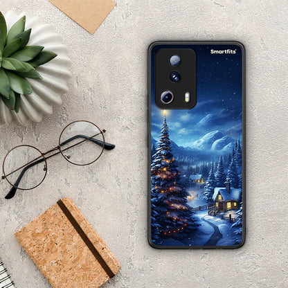 Θήκη Xiaomi 13 Lite 5G Christmas Scenery από τη Smartfits με σχέδιο στο πίσω μέρος και μαύρο περίβλημα | Xiaomi 13 Lite 5G Christmas Scenery Case with Colorful Back and Black Bezels
