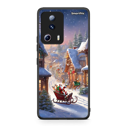 Θήκη Xiaomi 13 Lite 5G Christmas Snow από τη Smartfits με σχέδιο στο πίσω μέρος και μαύρο περίβλημα | Xiaomi 13 Lite 5G Christmas Snow Case with Colorful Back and Black Bezels
