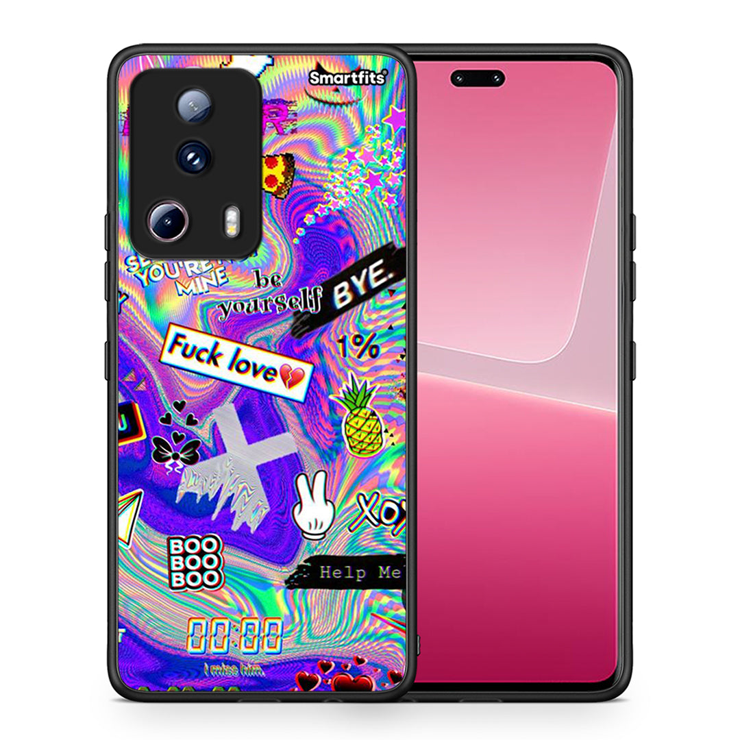 Θήκη Xiaomi 13 Lite 5G Game Over από τη Smartfits με σχέδιο στο πίσω μέρος και μαύρο περίβλημα | Xiaomi 13 Lite 5G Game Over Case with Colorful Back and Black Bezels