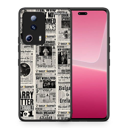 Θήκη Xiaomi 13 Lite 5G Harry Paper από τη Smartfits με σχέδιο στο πίσω μέρος και μαύρο περίβλημα | Xiaomi 13 Lite 5G Harry Paper Case with Colorful Back and Black Bezels