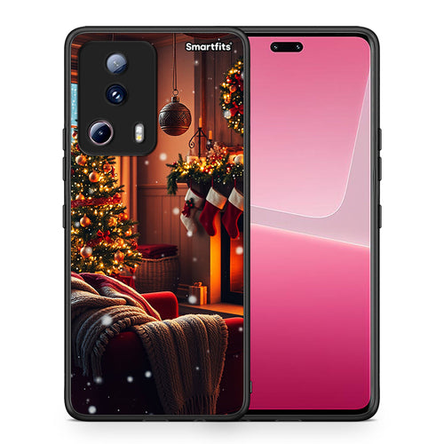Θήκη Xiaomi 13 Lite 5G Home For Christmas από τη Smartfits με σχέδιο στο πίσω μέρος και μαύρο περίβλημα | Xiaomi 13 Lite 5G Home For Christmas Case with Colorful Back and Black Bezels
