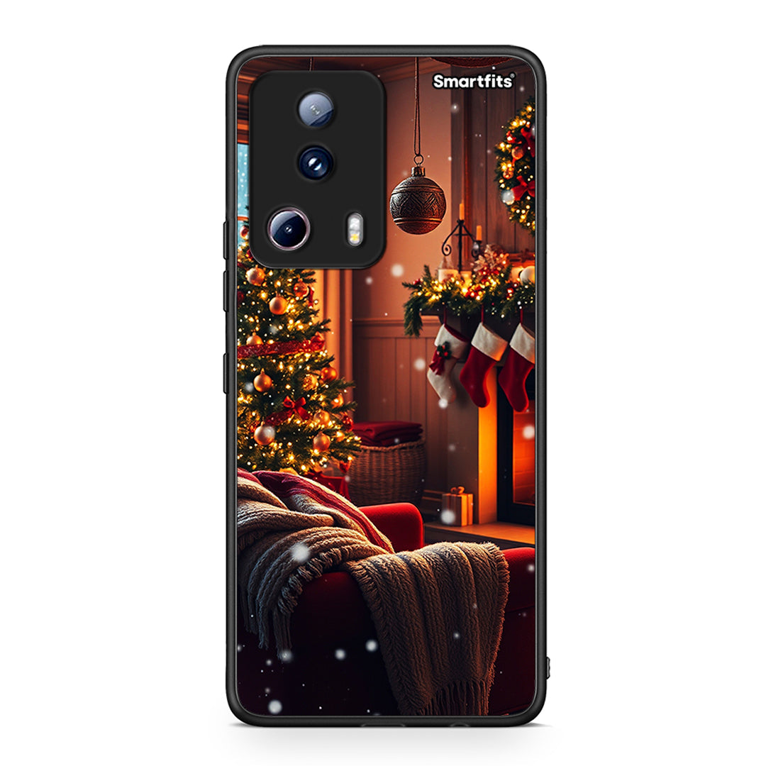 Θήκη Xiaomi 13 Lite 5G Home For Christmas από τη Smartfits με σχέδιο στο πίσω μέρος και μαύρο περίβλημα | Xiaomi 13 Lite 5G Home For Christmas Case with Colorful Back and Black Bezels