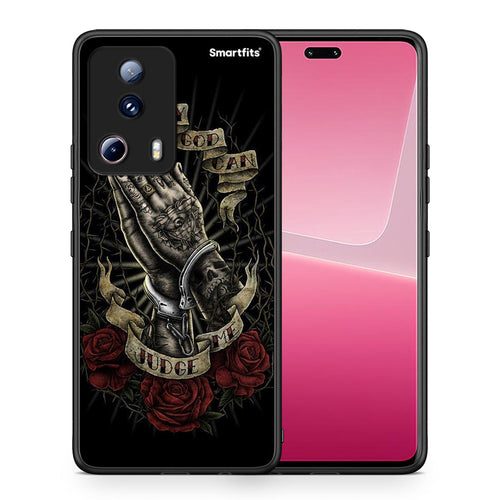 Θήκη Xiaomi 13 Lite 5G Judge By God από τη Smartfits με σχέδιο στο πίσω μέρος και μαύρο περίβλημα | Xiaomi 13 Lite 5G Judge By God Case with Colorful Back and Black Bezels