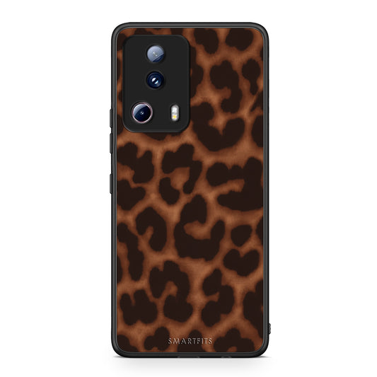 Θήκη Xiaomi 13 Lite 5G Leopard Print Dark Brown από τη Smartfits με σχέδιο στο πίσω μέρος και μαύρο περίβλημα | Xiaomi 13 Lite 5G Leopard Print Dark Brown case with colorful back and black bezels