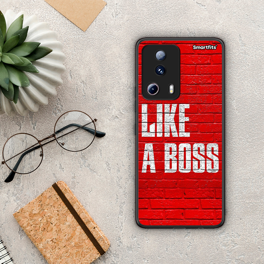 Θήκη Xiaomi 13 Lite 5G Like A Boss από τη Smartfits με σχέδιο στο πίσω μέρος και μαύρο περίβλημα | Xiaomi 13 Lite 5G Like A Boss Case with Colorful Back and Black Bezels