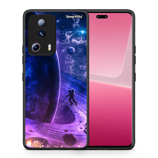 Θήκη Xiaomi 13 Lite 5G Lost Astronaut από τη Smartfits με σχέδιο στο πίσω μέρος και μαύρο περίβλημα | Xiaomi 13 Lite 5G Lost Astronaut Case with Colorful Back and Black Bezels