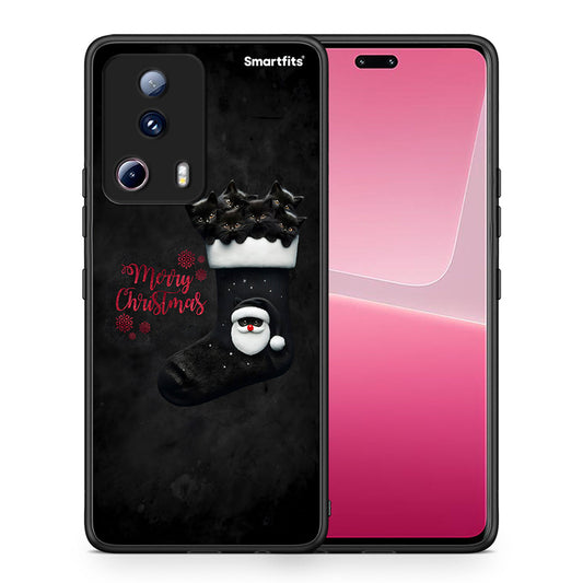 Θήκη Xiaomi 13 Lite 5G Merry Cat Christmas από τη Smartfits με σχέδιο στο πίσω μέρος και μαύρο περίβλημα | Xiaomi 13 Lite 5G Merry Cat Christmas Case with Colorful Back and Black Bezels