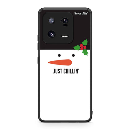 Θήκη Xiaomi 13 Christmas Chillin από τη Smartfits με σχέδιο στο πίσω μέρος και μαύρο περίβλημα | Xiaomi 13 Christmas Chillin Case with Colorful Back and Black Bezels