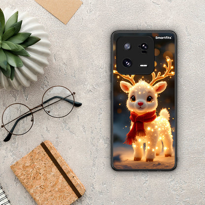 Θήκη Xiaomi 13 Christmas Cutie από τη Smartfits με σχέδιο στο πίσω μέρος και μαύρο περίβλημα | Xiaomi 13 Christmas Cutie Case with Colorful Back and Black Bezels