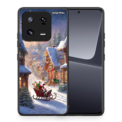 Θήκη Xiaomi 13 Pro Christmas Snow από τη Smartfits με σχέδιο στο πίσω μέρος και μαύρο περίβλημα | Xiaomi 13 Pro Christmas Snow Case with Colorful Back and Black Bezels