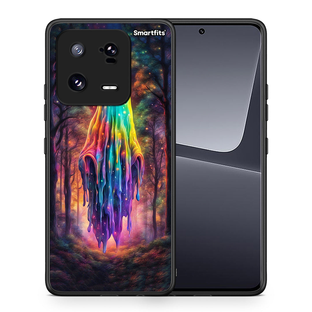 Θήκη Xiaomi 13 Pro Halloween Ghost από τη Smartfits με σχέδιο στο πίσω μέρος και μαύρο περίβλημα | Xiaomi 13 Pro Halloween Ghost Case with Colorful Back and Black Bezels