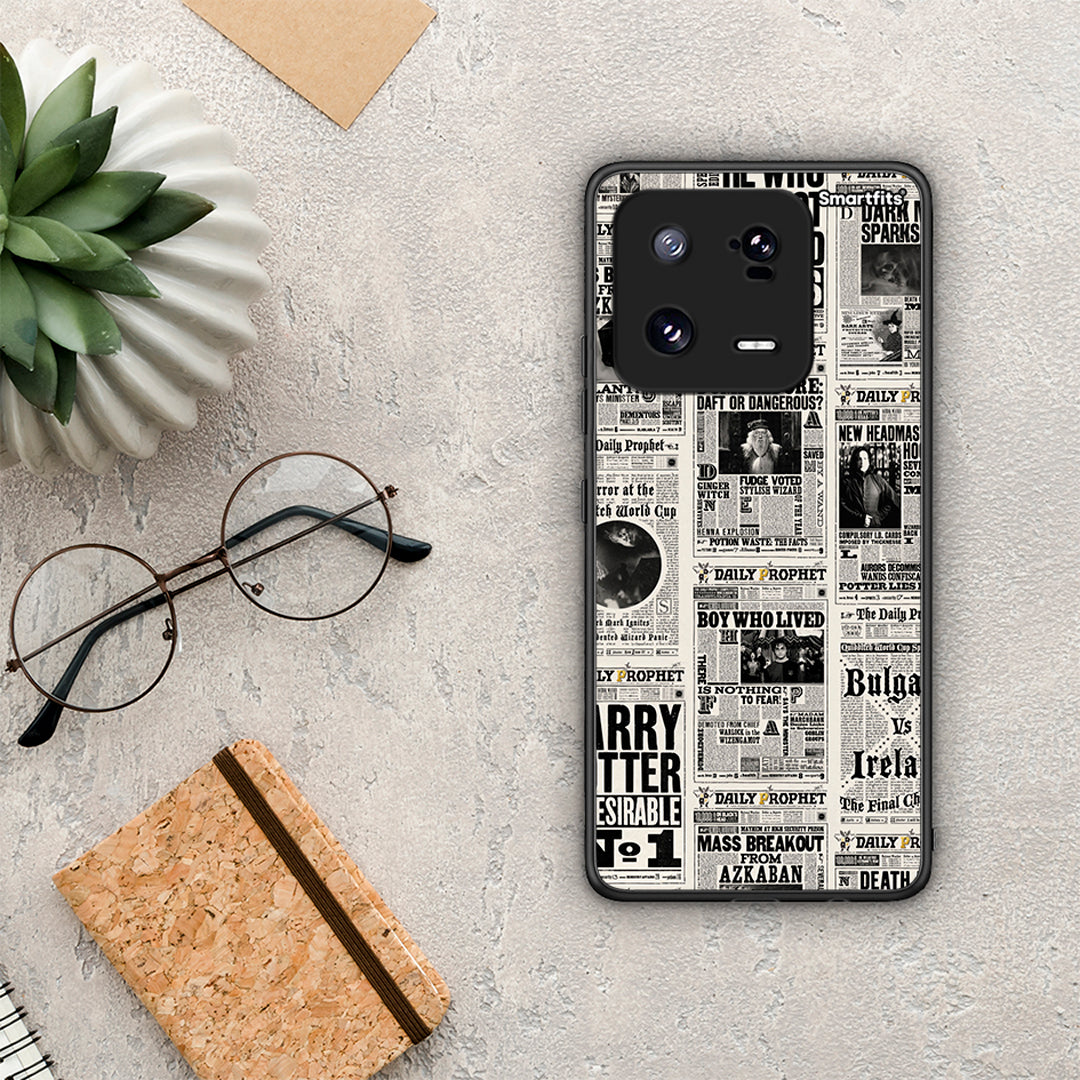 Θήκη Xiaomi 13 Pro Harry Paper από τη Smartfits με σχέδιο στο πίσω μέρος και μαύρο περίβλημα | Xiaomi 13 Pro Harry Paper Case with Colorful Back and Black Bezels