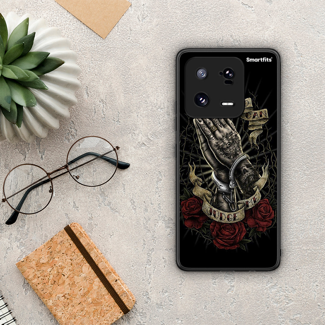Θήκη Xiaomi 13 Judge By God από τη Smartfits με σχέδιο στο πίσω μέρος και μαύρο περίβλημα | Xiaomi 13 Judge By God Case with Colorful Back and Black Bezels