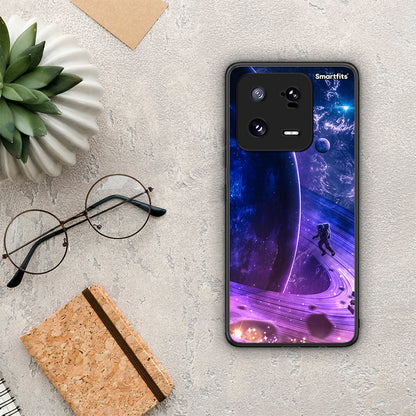Θήκη Xiaomi 13 Lost Astronaut από τη Smartfits με σχέδιο στο πίσω μέρος και μαύρο περίβλημα | Xiaomi 13 Lost Astronaut Case with Colorful Back and Black Bezels