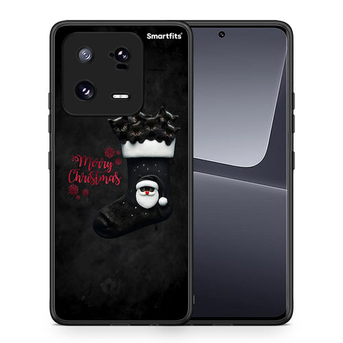 Θήκη Xiaomi 13 Merry Cat Christmas από τη Smartfits με σχέδιο στο πίσω μέρος και μαύρο περίβλημα | Xiaomi 13 Merry Cat Christmas Case with Colorful Back and Black Bezels