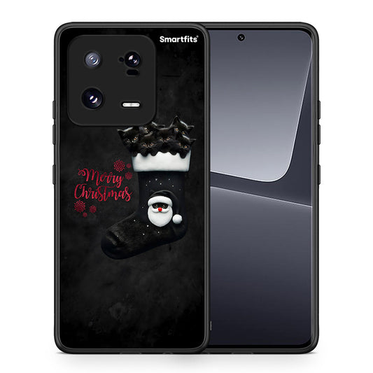 Θήκη Xiaomi 13 Merry Cat Christmas από τη Smartfits με σχέδιο στο πίσω μέρος και μαύρο περίβλημα | Xiaomi 13 Merry Cat Christmas Case with Colorful Back and Black Bezels