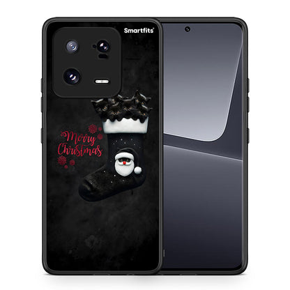 Θήκη Xiaomi 13 Pro Merry Cat Christmas από τη Smartfits με σχέδιο στο πίσω μέρος και μαύρο περίβλημα | Xiaomi 13 Pro Merry Cat Christmas Case with Colorful Back and Black Bezels
