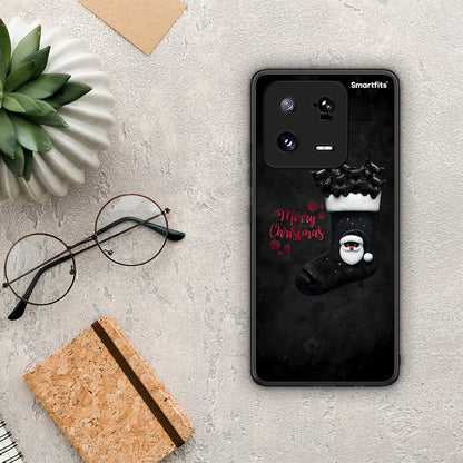 Θήκη Xiaomi 13 Merry Cat Christmas από τη Smartfits με σχέδιο στο πίσω μέρος και μαύρο περίβλημα | Xiaomi 13 Merry Cat Christmas Case with Colorful Back and Black Bezels