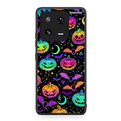 Θήκη Xiaomi 13 Pro Neon Halloween από τη Smartfits με σχέδιο στο πίσω μέρος και μαύρο περίβλημα | Xiaomi 13 Pro Neon Halloween Case with Colorful Back and Black Bezels