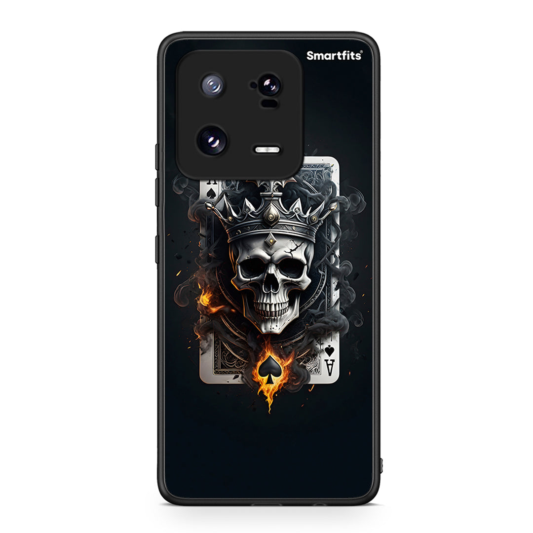 Θήκη Xiaomi 13 Pro Skull King Ace από τη Smartfits με σχέδιο στο πίσω μέρος και μαύρο περίβλημα | Xiaomi 13 Pro Skull King Ace Case with Colorful Back and Black Bezels