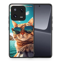 Thumbnail for Θήκη Xiaomi 13 Summer Cat από τη Smartfits με σχέδιο στο πίσω μέρος και μαύρο περίβλημα | Xiaomi 13 Summer Cat Case with Colorful Back and Black Bezels