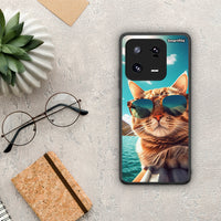 Thumbnail for Θήκη Xiaomi 13 Summer Cat από τη Smartfits με σχέδιο στο πίσω μέρος και μαύρο περίβλημα | Xiaomi 13 Summer Cat Case with Colorful Back and Black Bezels