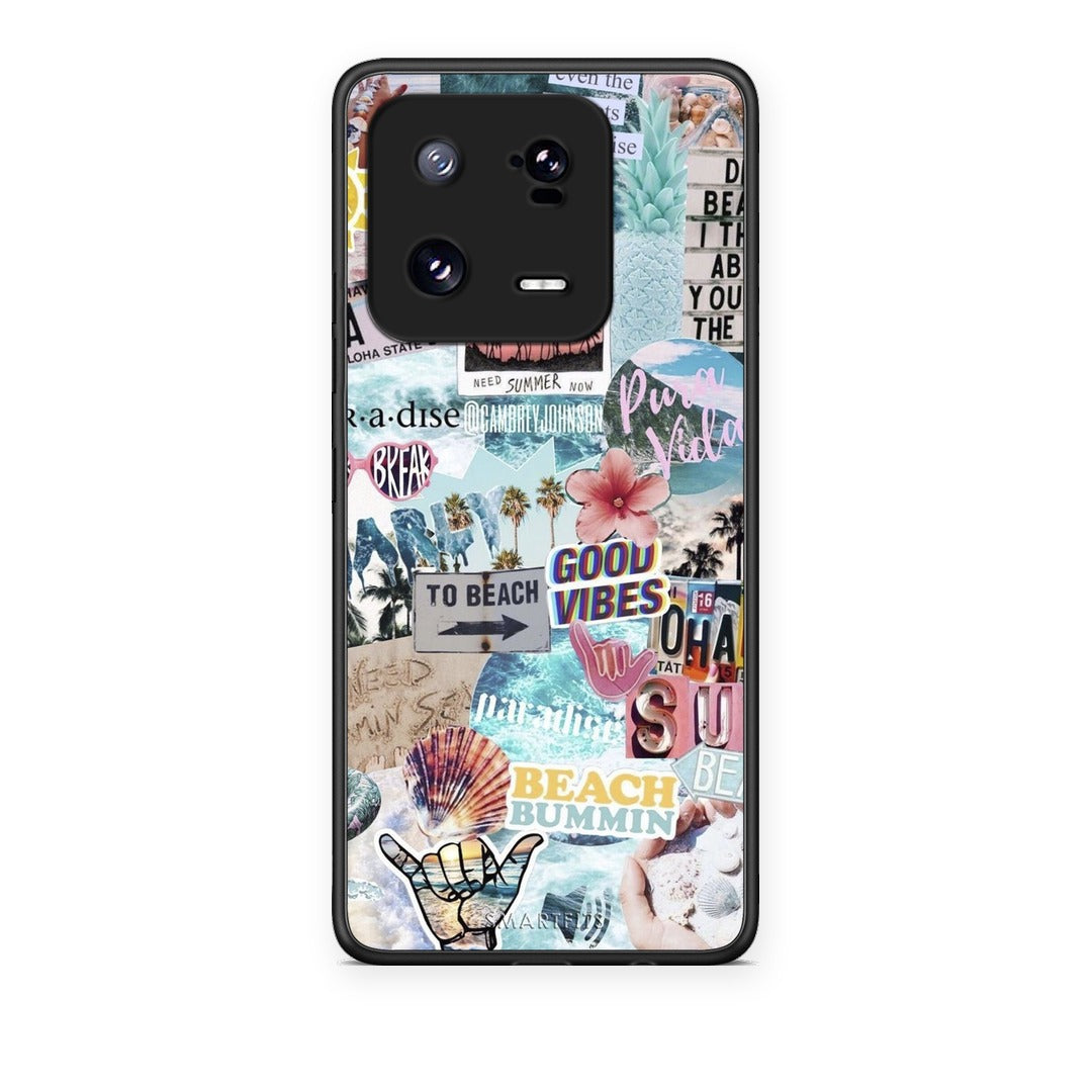 Θήκη Xiaomi 13 Pro Summer Vibes από τη Smartfits με σχέδιο στο πίσω μέρος και μαύρο περίβλημα | Xiaomi 13 Pro Summer Vibes case with colorful back and black bezels