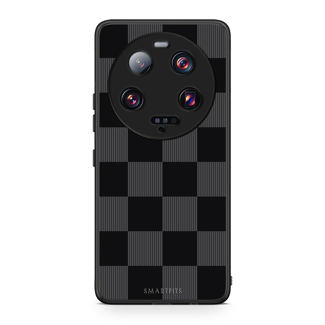 Θήκη Xiaomi 13 Ultra Black and Charcoal Striped Checks από τη Smartfits με σχέδιο στο πίσω μέρος και μαύρο περίβλημα | Xiaomi 13 Ultra Black and Charcoal Striped Checks case with colorful back and black bezels
