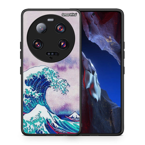 Θήκη Xiaomi 13 Ultra Blue Waves από τη Smartfits με σχέδιο στο πίσω μέρος και μαύρο περίβλημα | Xiaomi 13 Ultra Blue Waves Case with Colorful Back and Black Bezels