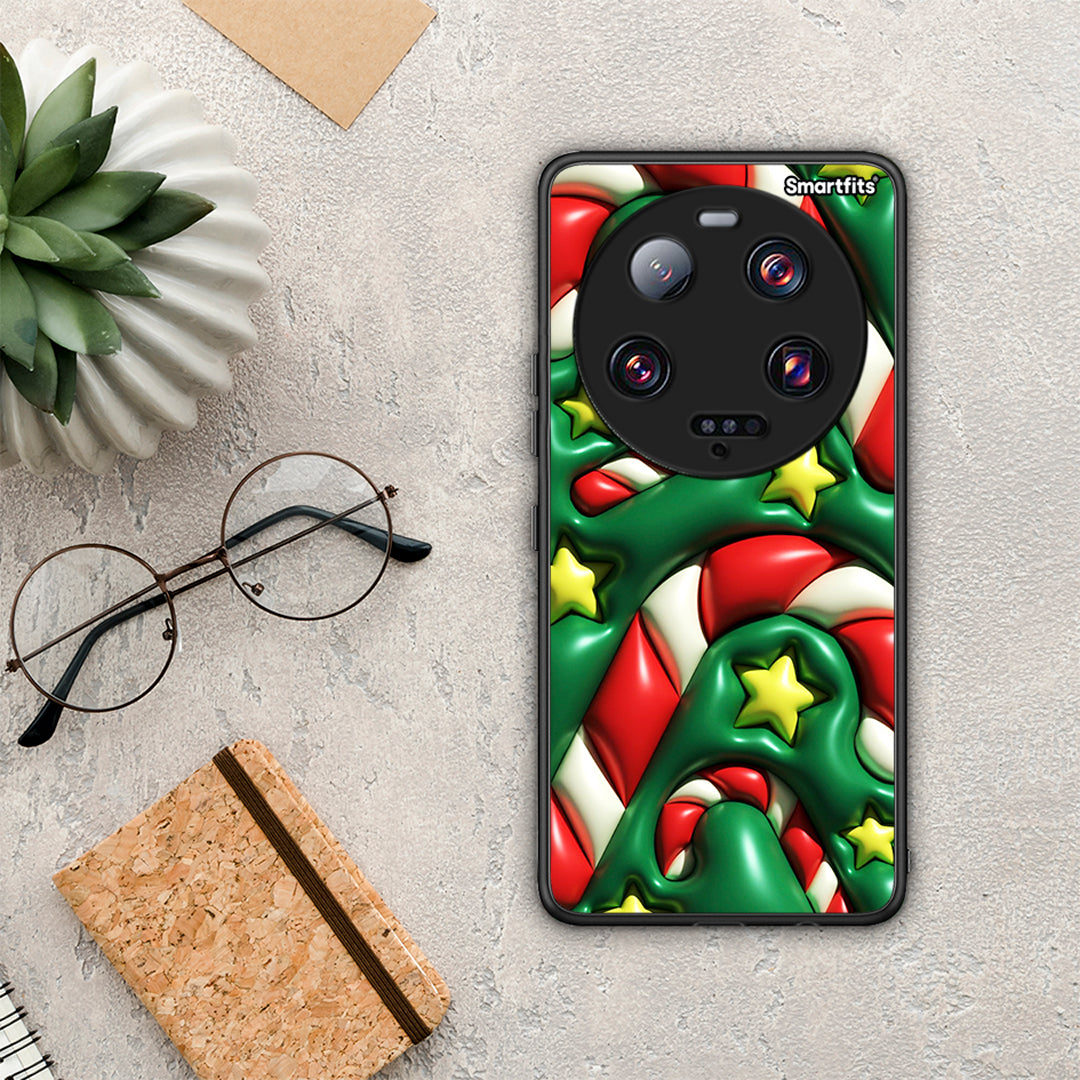 Θήκη Xiaomi 13 Ultra Christmas Bubbles από τη Smartfits με σχέδιο στο πίσω μέρος και μαύρο περίβλημα | Xiaomi 13 Ultra Christmas Bubbles Case with Colorful Back and Black Bezels