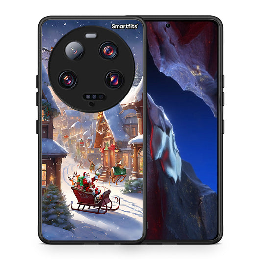 Θήκη Xiaomi 13 Ultra Christmas Snow από τη Smartfits με σχέδιο στο πίσω μέρος και μαύρο περίβλημα | Xiaomi 13 Ultra Christmas Snow Case with Colorful Back and Black Bezels