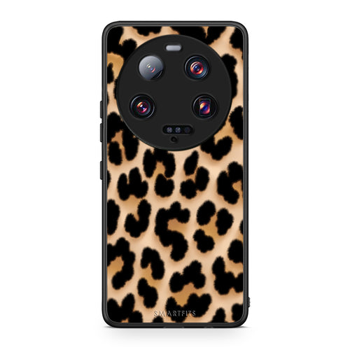 Θήκη Xiaomi 13 Ultra Leopard Print Tan Large από τη Smartfits με σχέδιο στο πίσω μέρος και μαύρο περίβλημα | Xiaomi 13 Ultra Leopard Print Tan Large case with colorful back and black bezels