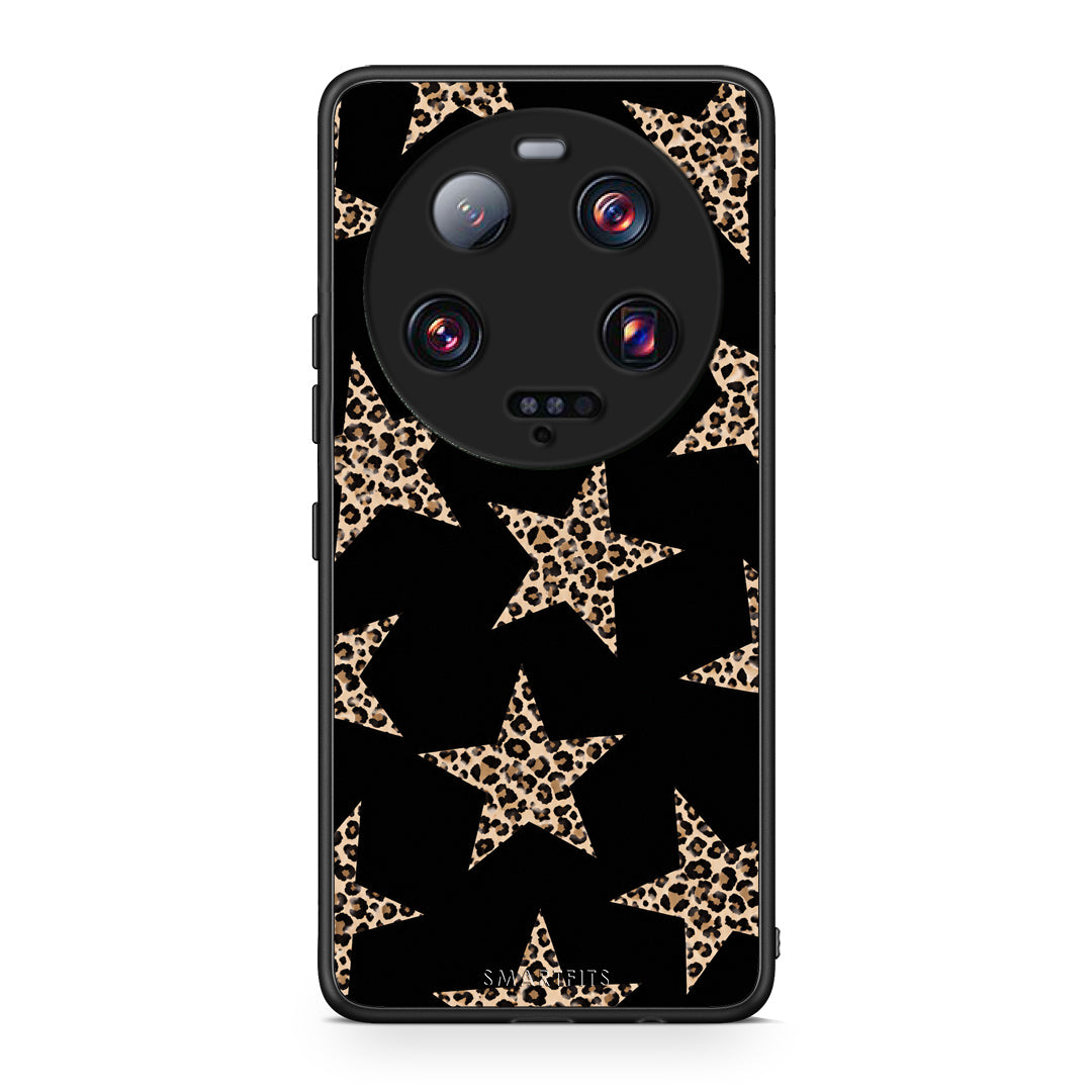 Θήκη Xiaomi 13 Ultra Leopard Stars on Black από τη Smartfits με σχέδιο στο πίσω μέρος και μαύρο περίβλημα | Xiaomi 13 Ultra Leopard Stars on Black case with colorful back and black bezels